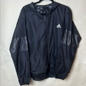 Adidas Black Windbreaker Lightweight Retro Style